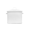Hello Honey® 13.5" Enameled Metal Distressed White Bread Box with Lid